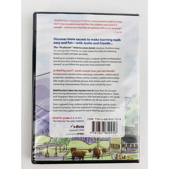 MathTacular Level 3 DVD‎ Grades 3-5 Learn Math Real World Examples - Picture 2 of 3